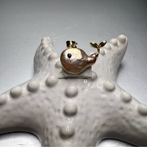 Baroque Freshwater Pearl Whale Pendant